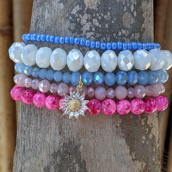 Jewelry - Handmade, stretchy beaded bracelets